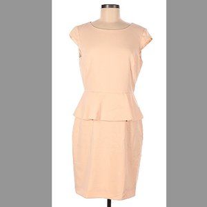 Jackie O Tahari Blush Peach Peplum Dress Size 0